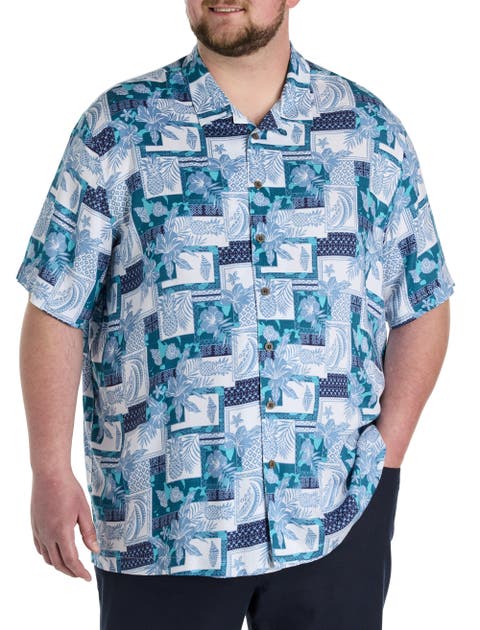 Big & Tall  Tropical Printed Sport Shirt