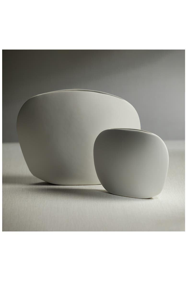 Kornati Organic Ceramic Vase, Alternate, color, WHITE