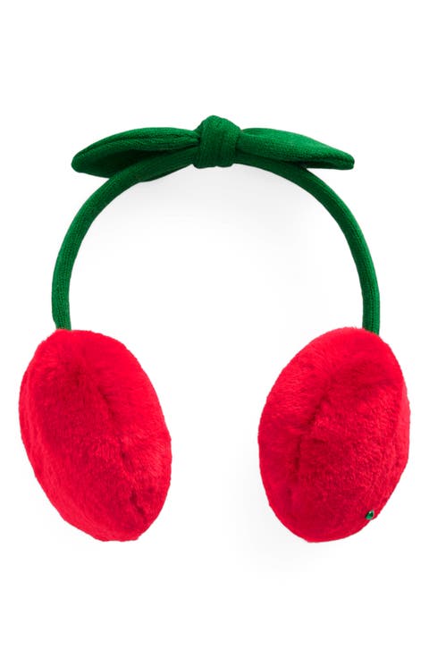 Kids' Cherry Faux Fur Ear Muffs (Big Kid)