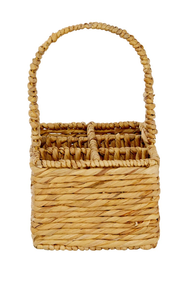 GINGER BIRCH STUDIO Brown Dried Plant Material Coastal Storage Basket, Alternate, color,