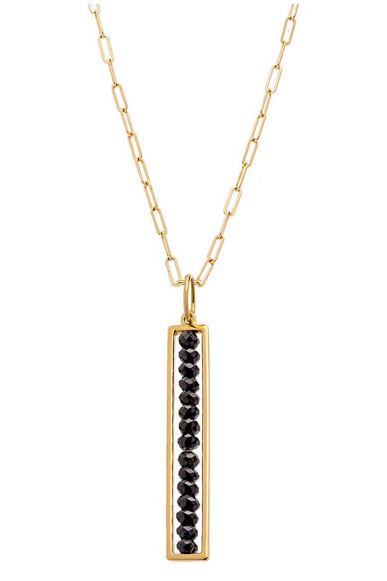 Leila Black Diamond Linear Bar Pendant, Main, color, YELLOW