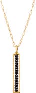 Sethi Couture Leila Black Diamond Linear Bar Pendant