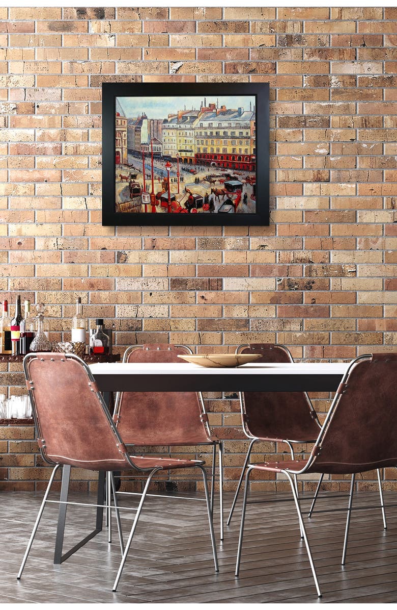 OVERSTOCK ART Place Du Havie, Paris - Framed Oil Reproduction of an Original Painting By Camille Pissarro, Alternate, color,