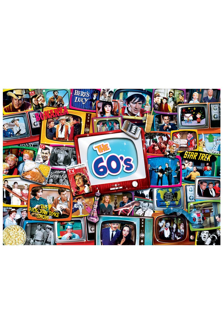 60's Shows 1000 Piece Jigsaw Puzzle, Alternate, color, Multicolor