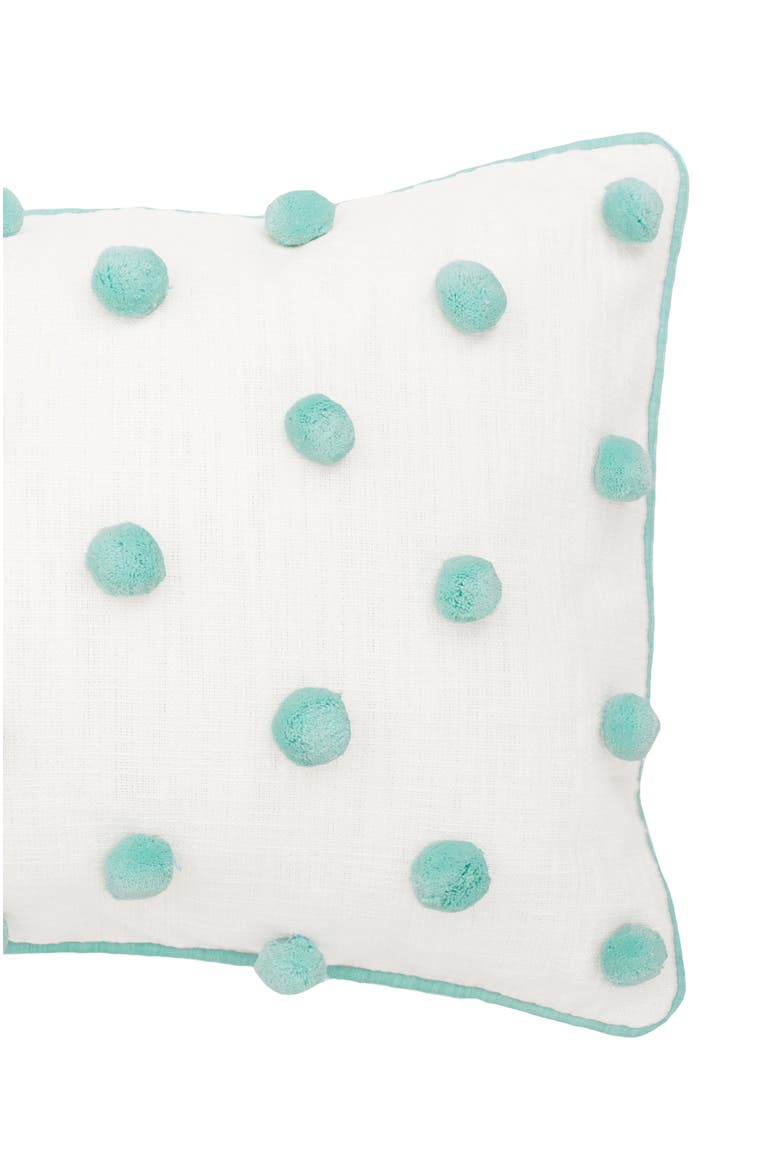 Surf Dot Rectangle Oblong Tufted Decorative Accent Pillow, Alternate, color, Green