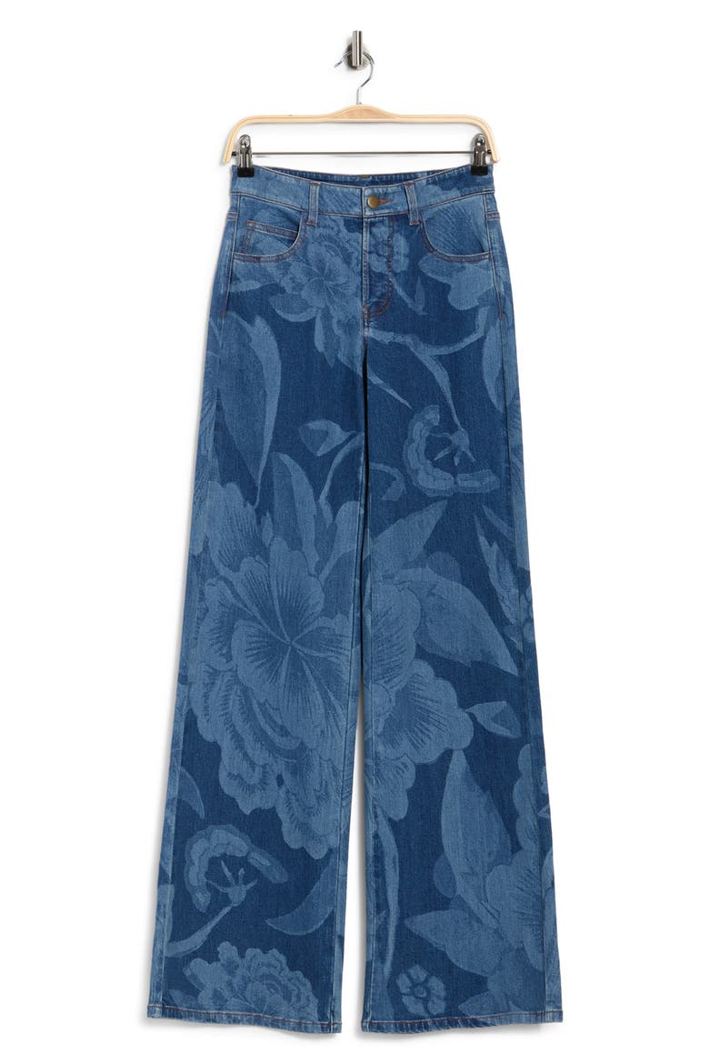 Mabel Wide Leg Jeans, Alternate, color, DANCING ROSE GIANT TONAL