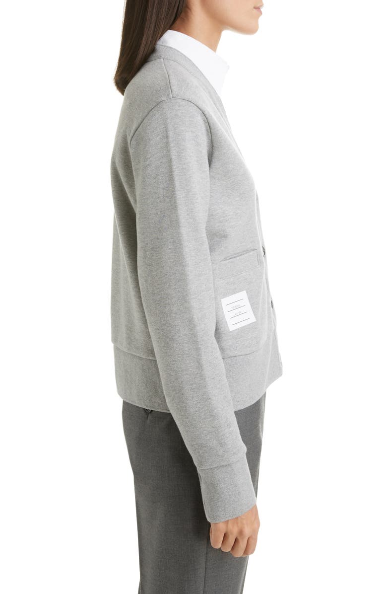 Thom Browne 4-Bar Cotton Cardigan, Alternate, color, 