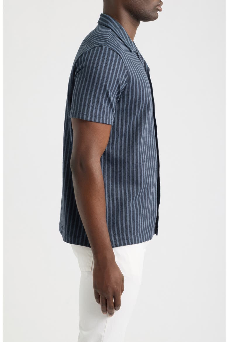 Terra Stripe Cabana Terry Cloth Camp Shirt, Alternate, color, COASTAL/ VENICE BLUE