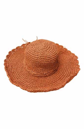 Scalloped Straw Sun Hat