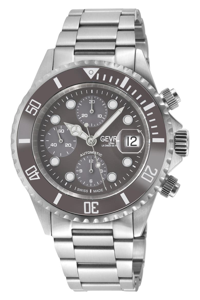 Wall Street Bracelet Chronograph Watch, 43mm, Main, color, SILVER