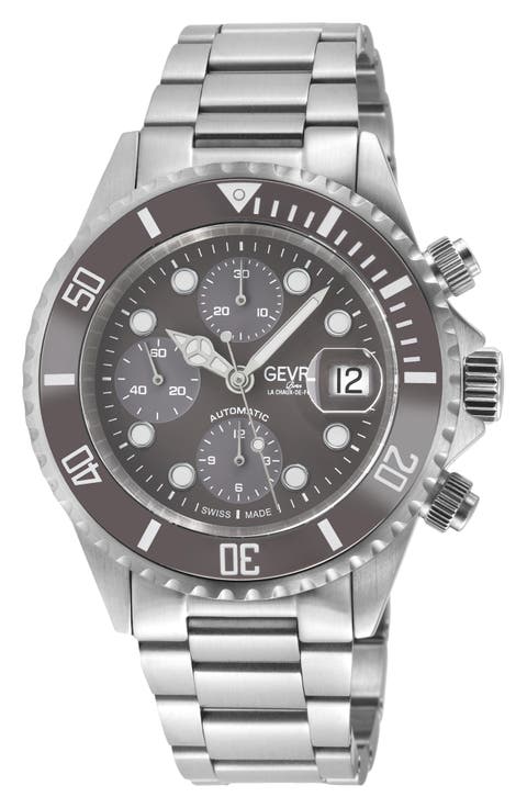 Wall Street Bracelet Chronograph Watch, 43mm