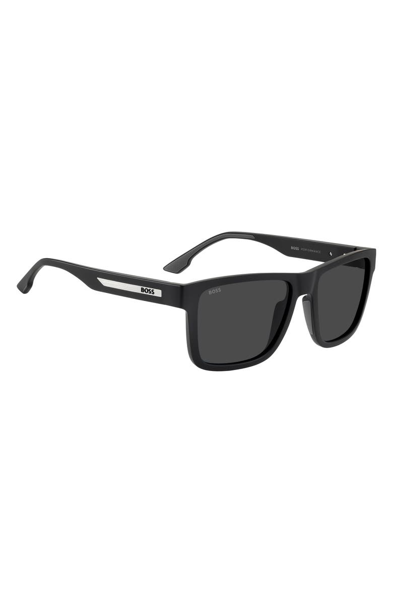 BOSS 56mm Sunglasses, Alternate, color, Black/ Grey