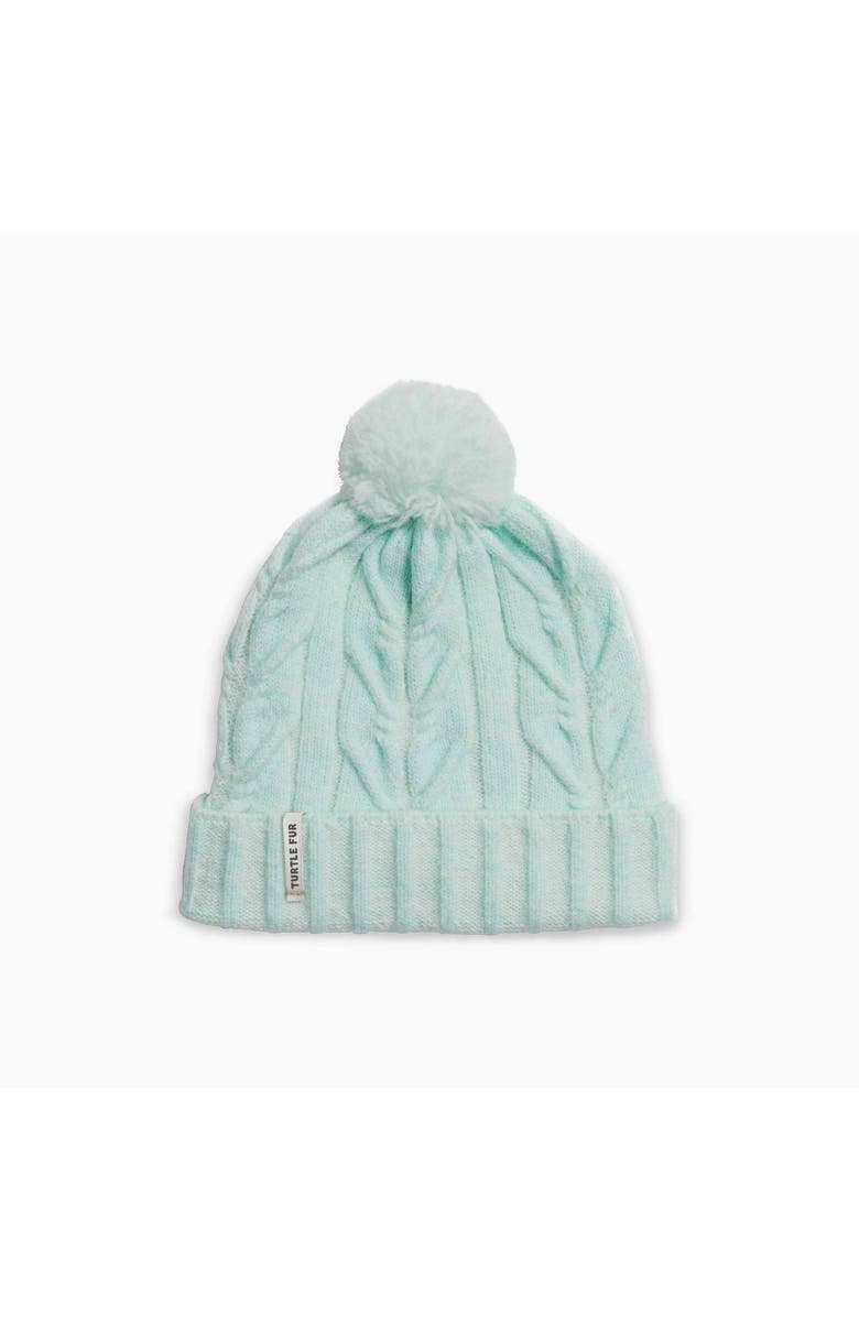 Turtle Fur Emma Winter Hat, Main, color, Aqua