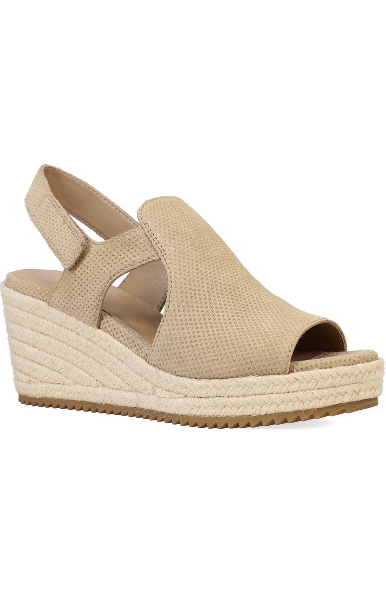 Eileen Fisher Wilda Espadrille Wedge Sandal, Main, color, Ecru