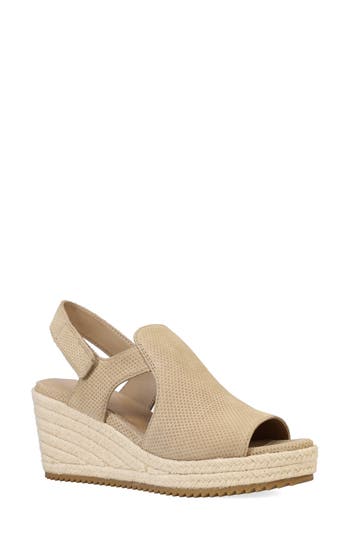 Eileen Fisher Wilda Espadrille Wedge Sandal In Nude
