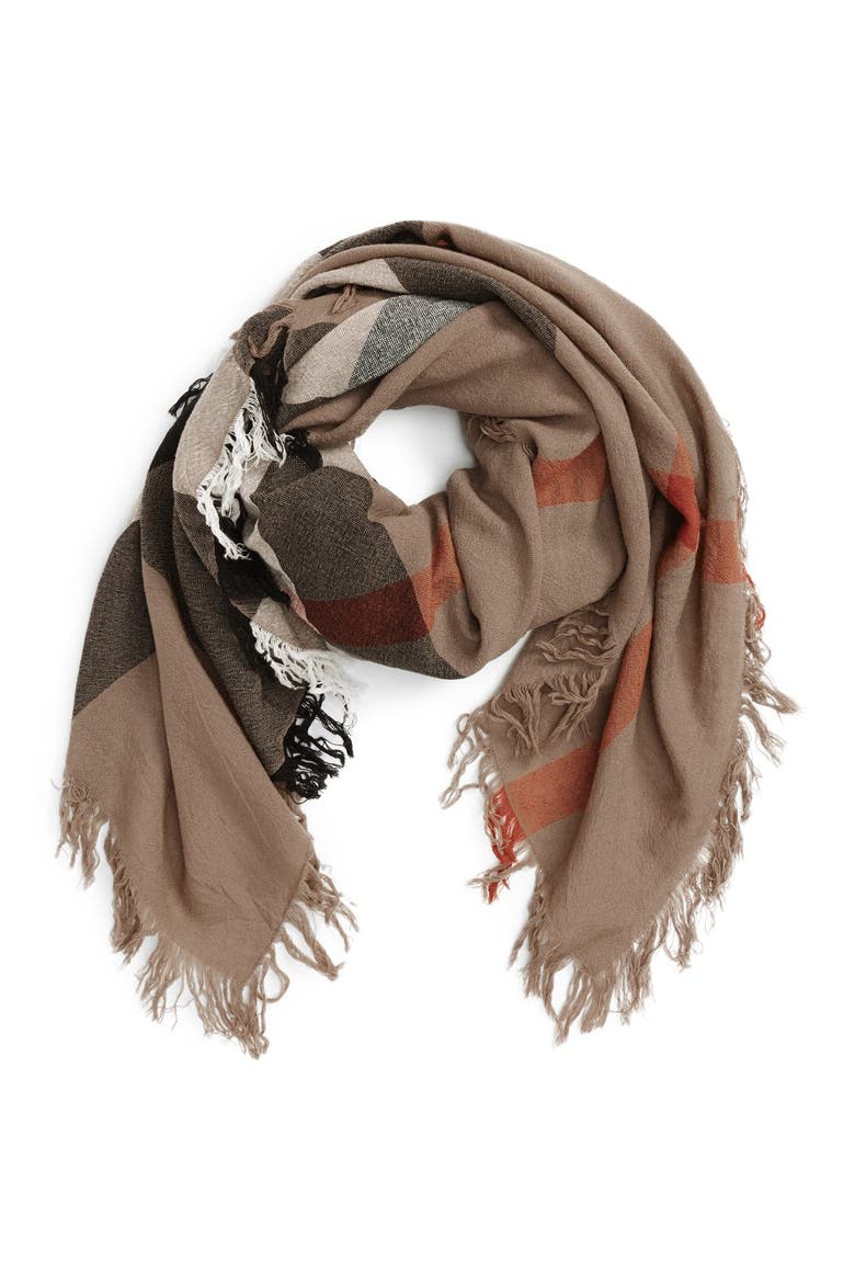 Check Merino Wool Scarf, Alternate, color, HOUSE CHECK