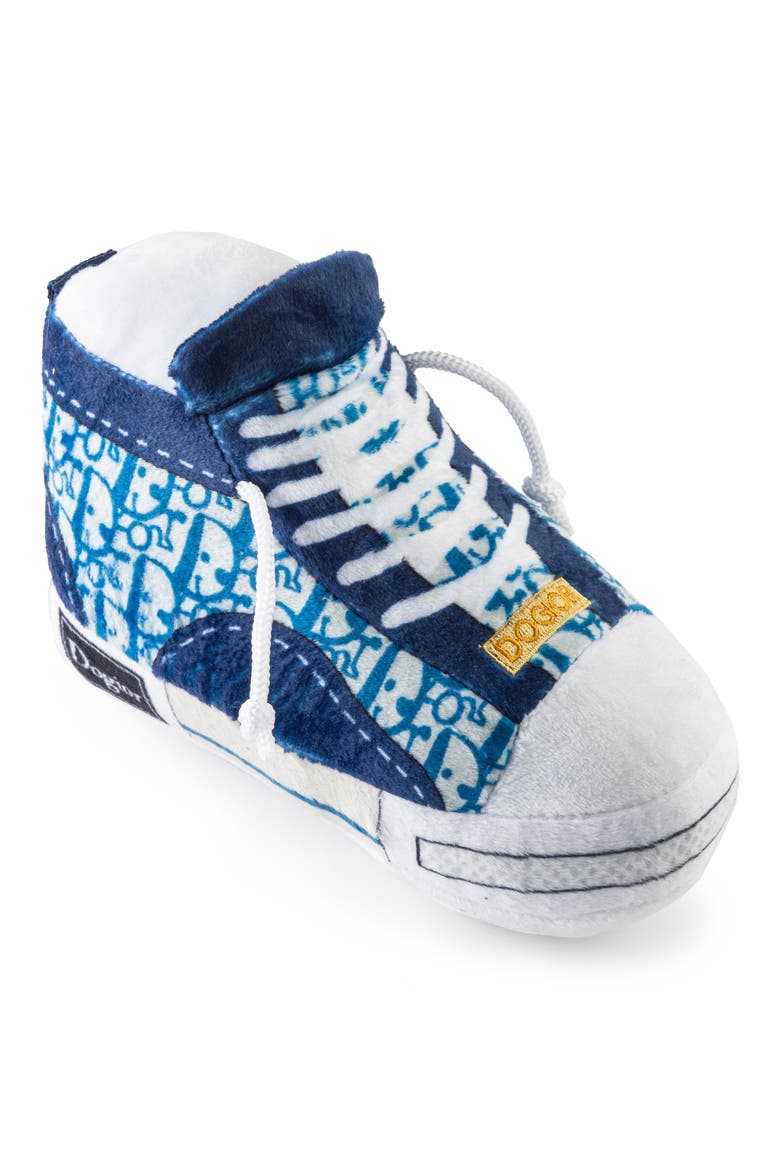 Dogior Sneaker Squeaker Toy, Main, color, BLUE WHITE