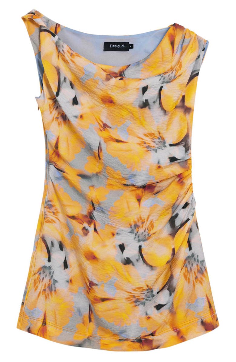 Desigual Floral Print Sleeveless Minidress, Alternate, color, Orange