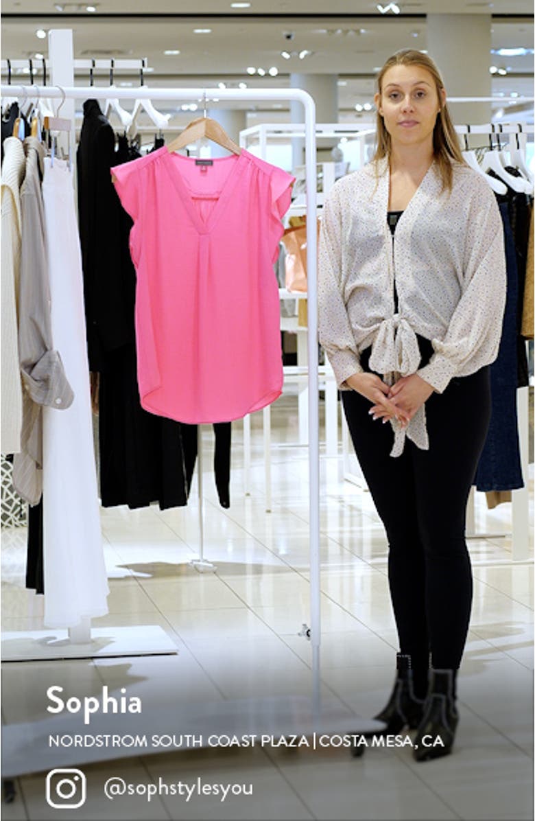 Ruffle Sleeve Satin Top, sales video thumbnail