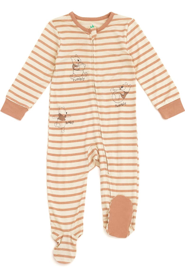 Winnie the Pooh Footed One Piece Sleep N Play, Main, color, Winnie the Pooh Grey
