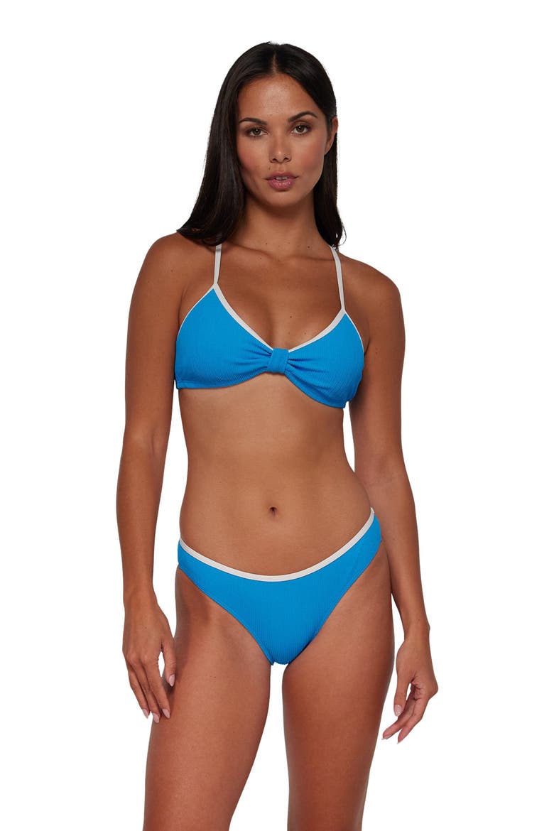Indie Bralette Bikini Swimsuit Top, Main, color, Blueberry