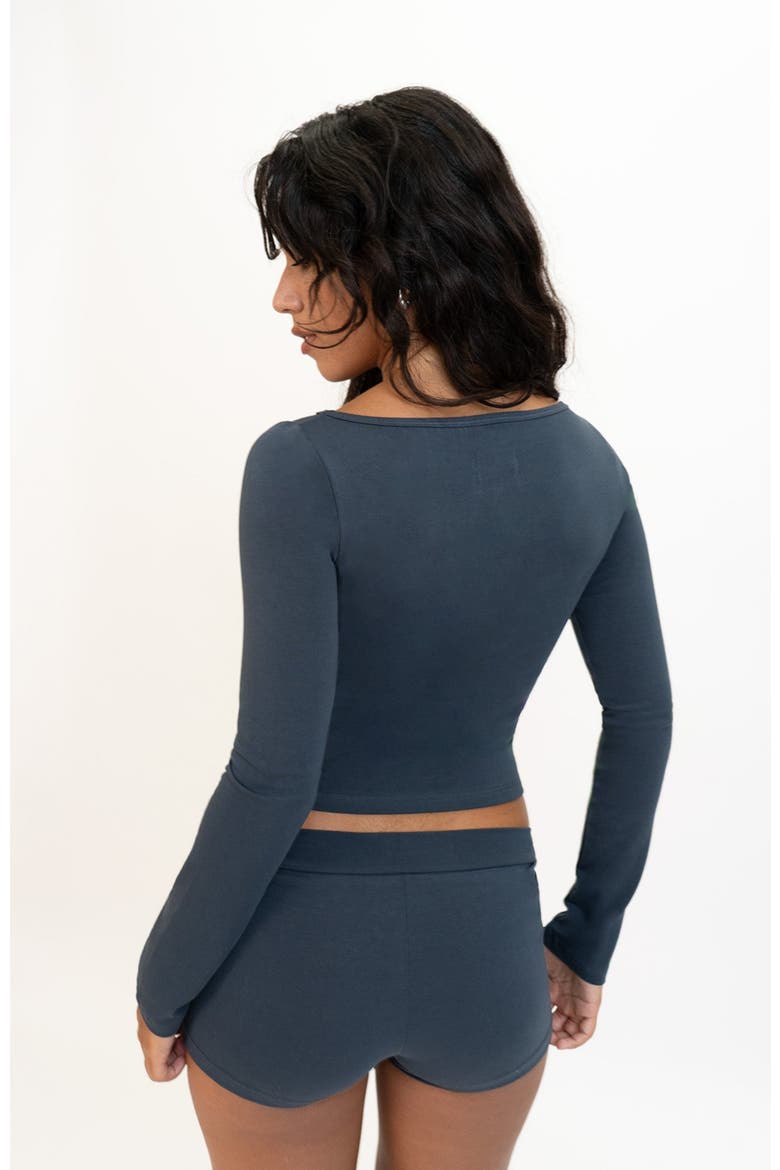 Long Sleeve Top, Alternate, color, Navy