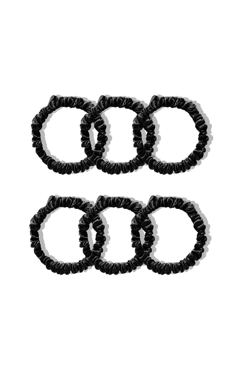 Drowsy Sleep Co. Skinny Scrunchie Set, Main, color, Black Jade
