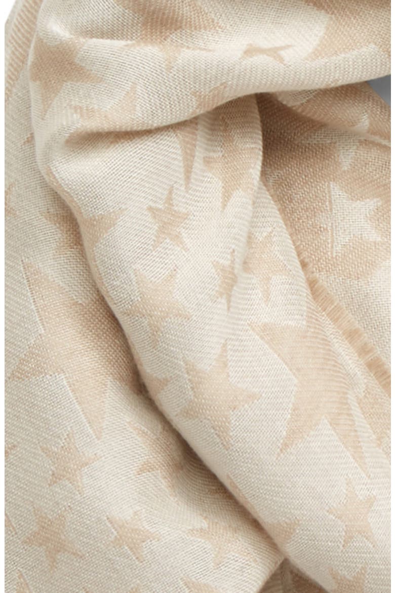 Star Logo Woven Scarf, Alternate, color, NUDE