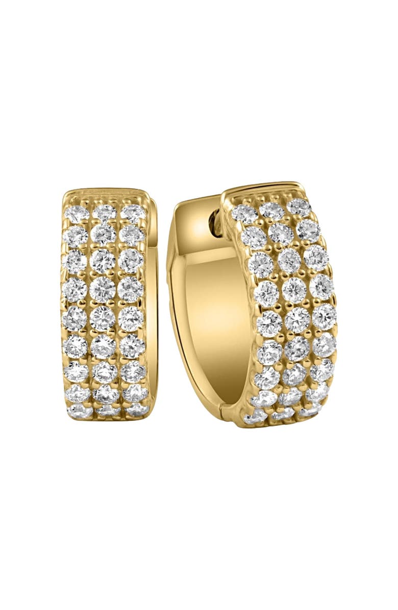 Bliss Diamond 1 Ct Diamond Lab Grown Hoops Women's Earrings 10k Gold, Main, color,