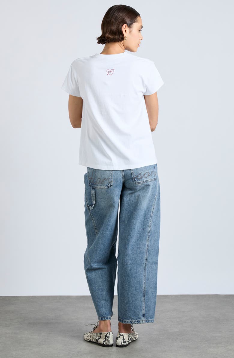 Damson Madder Cowboy Shrunken Organic Cotton T-Shirt, Alternate, color, 