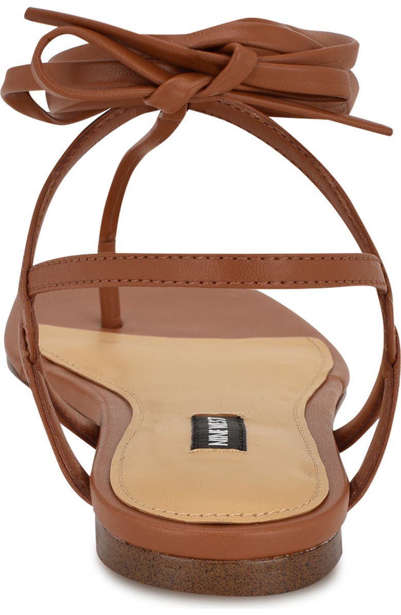 Nine West Norta Ankle Wrap Sandal, Alternate, color, Medium Brown