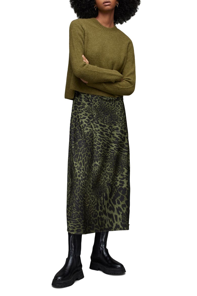 Tiana Kiku Two-Piece Wool & Alpaca Blend Sweater & Slipdress, Main, color, KHAKI GREEN