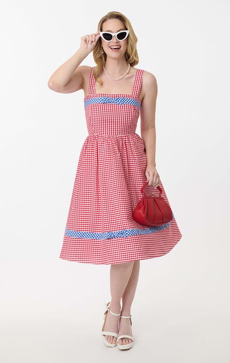 1960s Movie Date Swing Dress