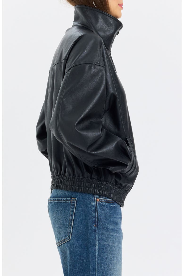 Phantom Faux Leather Jacket, Alternate, color, BLACK