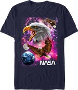NASA Men's NASA Space Eagle Art Graphic T-Shirt