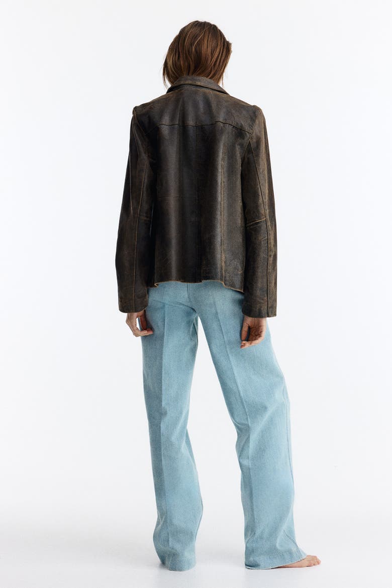 Straight High Jeans, Alternate, color, Light denim blue