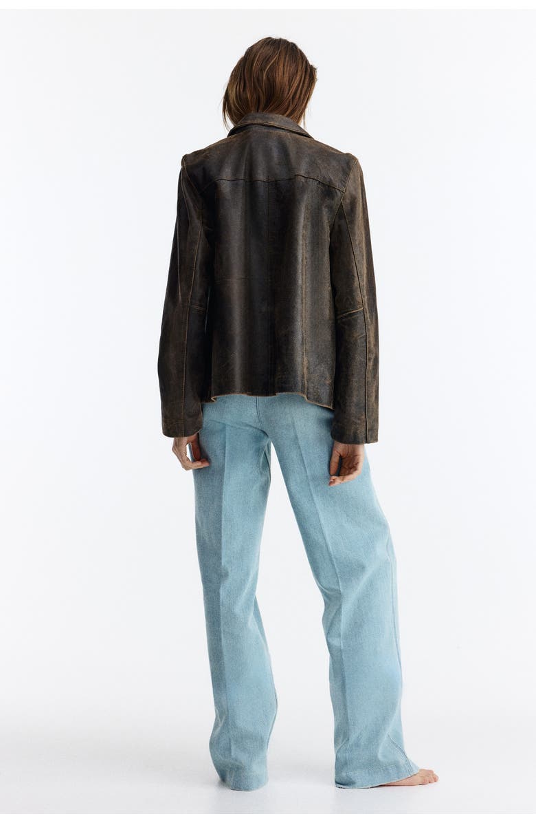 H&M Straight High Jeans, Alternate, color, Light Denim Blue