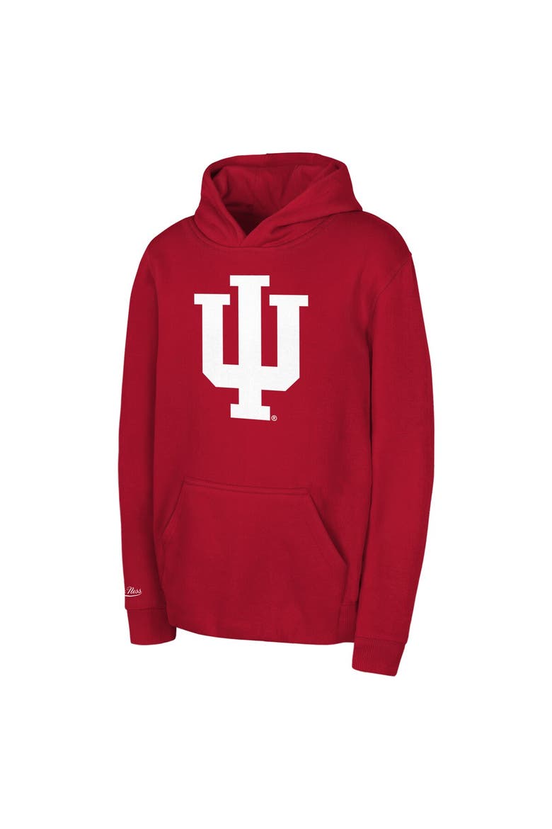 Youth Mitchell & Ness  Crimson Indiana Hoosiers  Throwback Hoodie, Main, color, Crimson