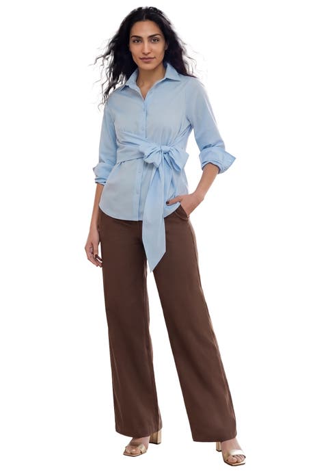 Convertible Tie Poplin Shirt