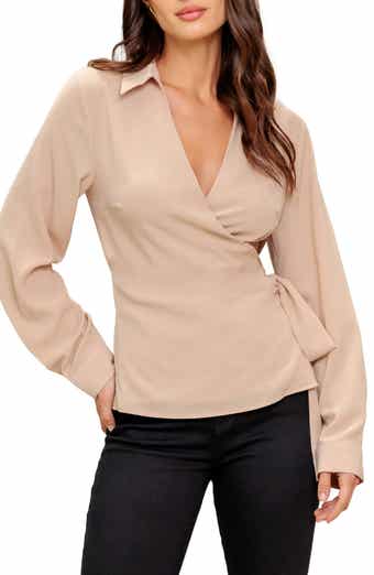 FLYING TOMATO Solid Wrap Top