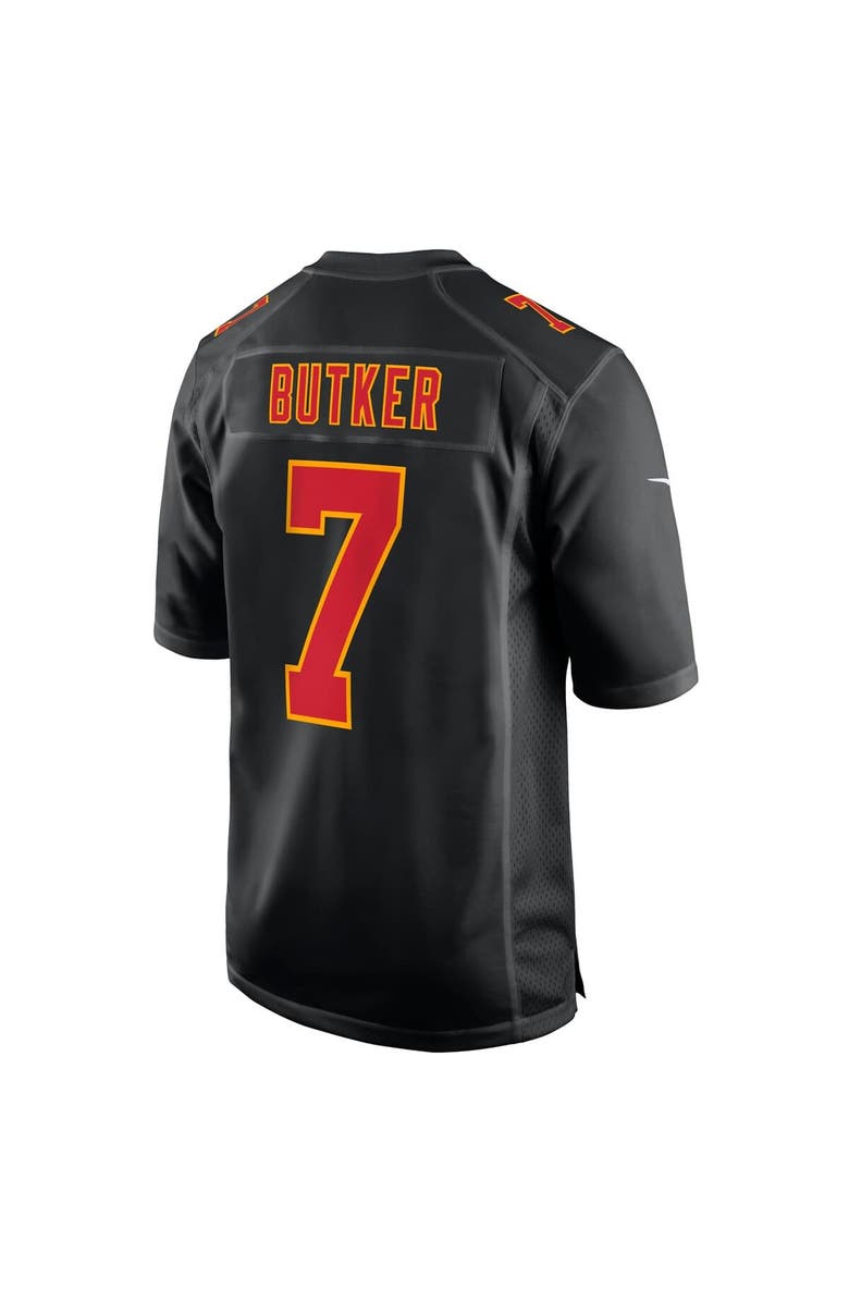 Nike Men's Nike Harrison Butker Carbon Black Kansas City Chiefs Super Bowl LIX Fashion Game Jersey, Alternate, color, 