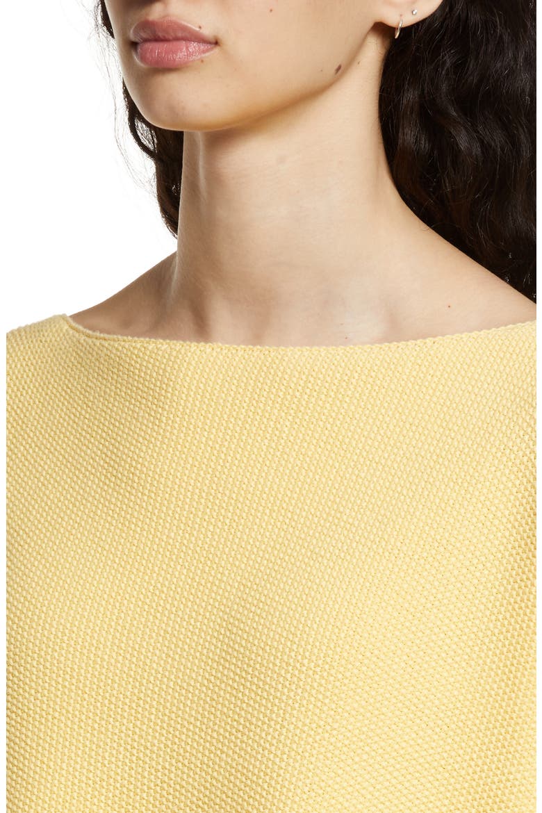 Mozart Moss Stitch Cotton Sweater, Alternate, color, GOLDEN GLAZE