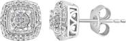 EFFY Sterling Silver Pavé Diamond Cushion Stud Earrings - 0.09 ctw