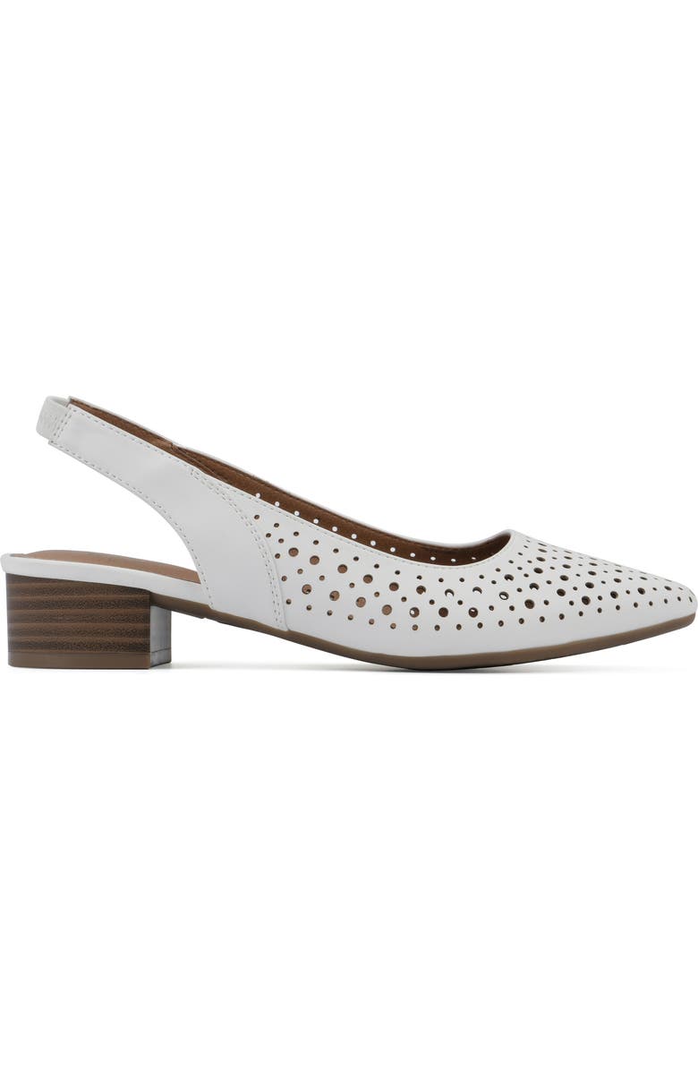White Mountain Footwear Boronic Slingback Pump, Alternate, color, White/ Smooth