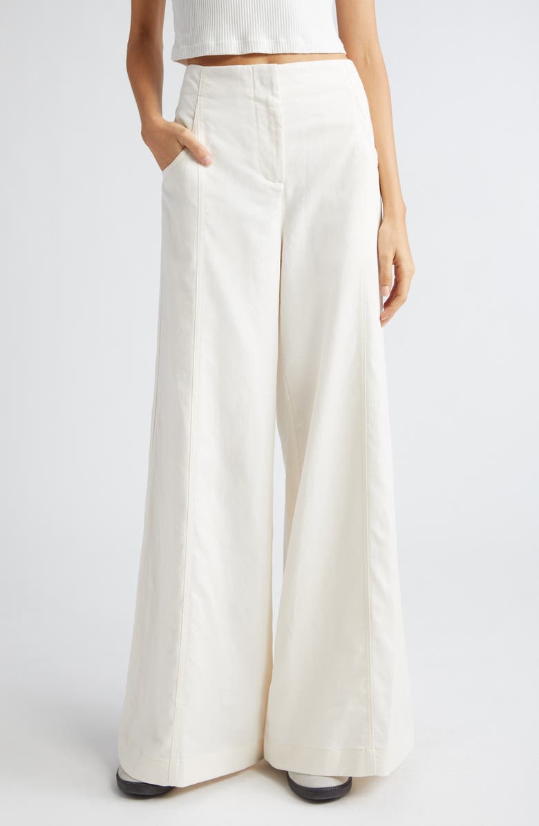 TWP Demie High Waist Wide Leg Pants, Main, color, Bone