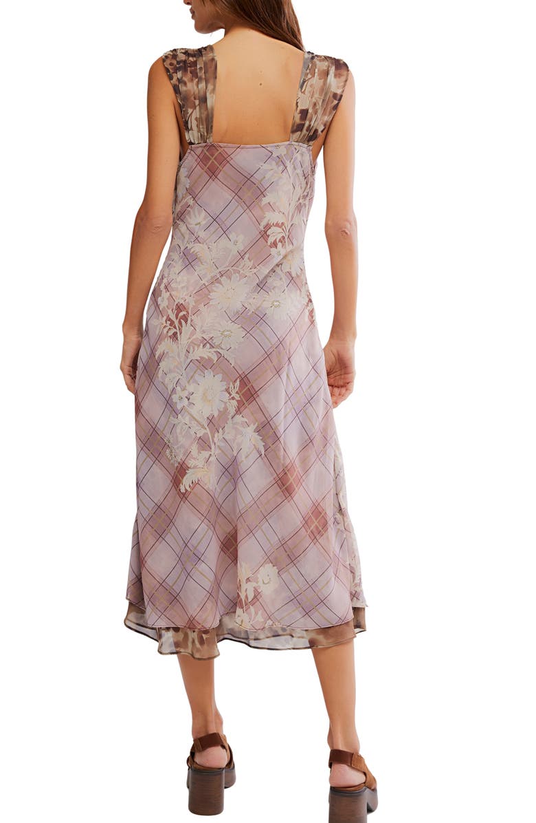 Free People Morning Dew Midi Dress, Alternate, color, Autumn Combo