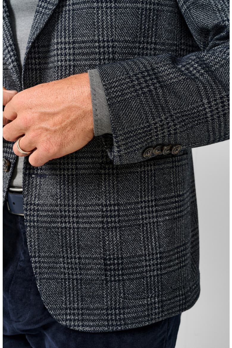 Glen Plaid Stretch Sport Coat, Alternate, color, NAVY