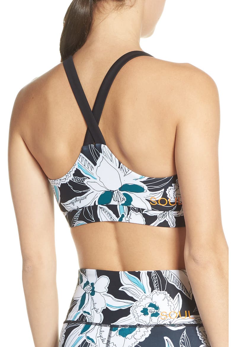 Floral Cami Sports Bra, Alternate, color, MULTI