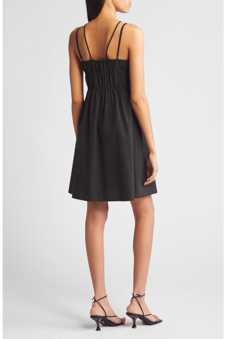 Zendaya Plunge Neck Cotton Blend Mindress, Alternate, color, BLACK