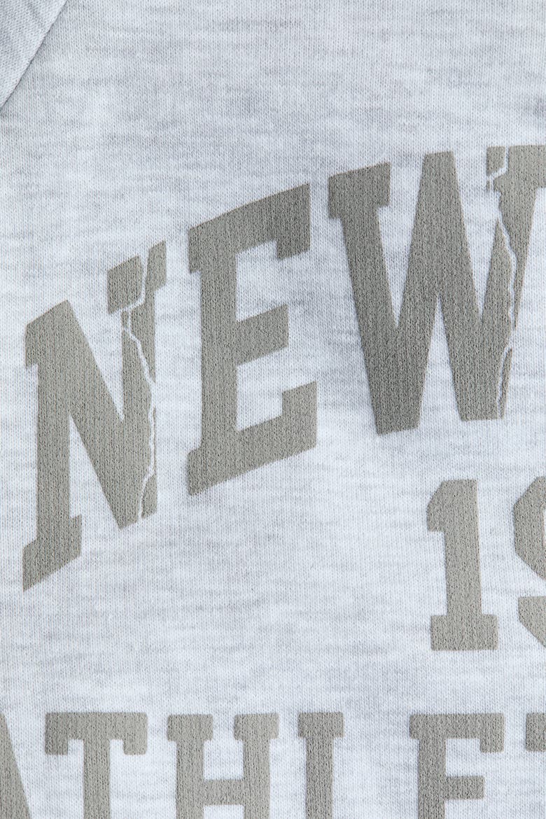 Printed Sweatshirt, Alternate, color, Light gray melange/New York